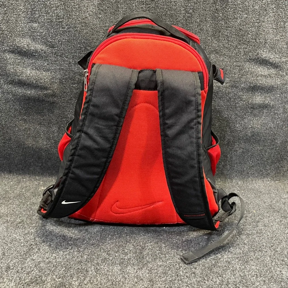 Nike BZ9203 Black Red Bat Holders Equipment Bag Diamond Elite Baseball Backpack